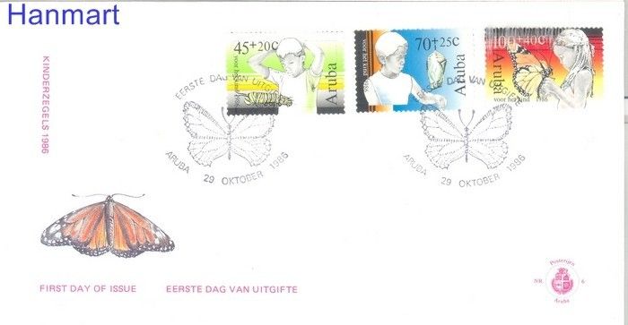 Znaczek Aruba 1986 Mi 18-20 FDC