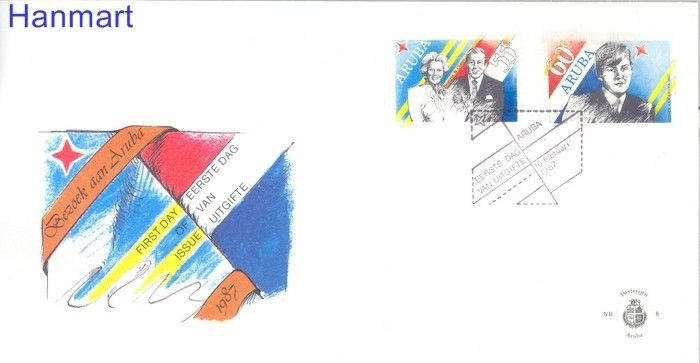 Znaczek Aruba 1987 Mi 22-23 FDC