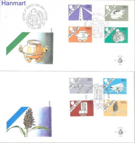 Znaczek Aruba 1987 Mi 24-31 FDC