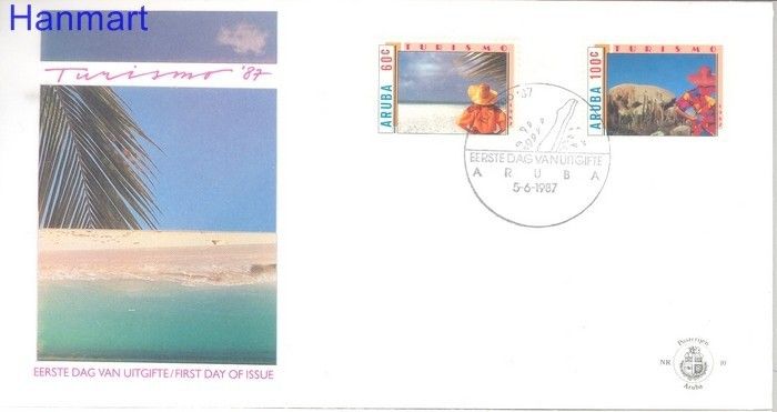 Znaczek Aruba 1987 Mi 32-33 FDC