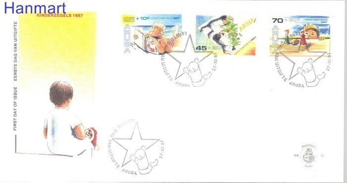 Znaczek Aruba 1987 Mi 34-36 FDC