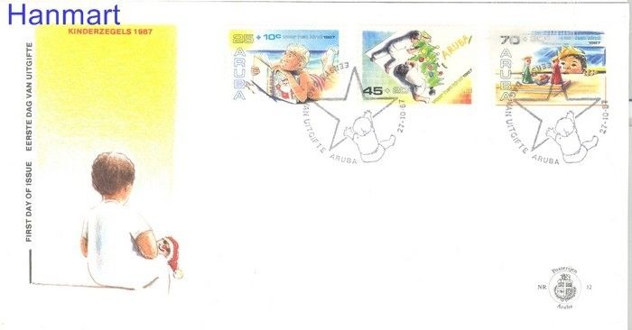 Znaczek Aruba 1987 Mi 34-36 FDC