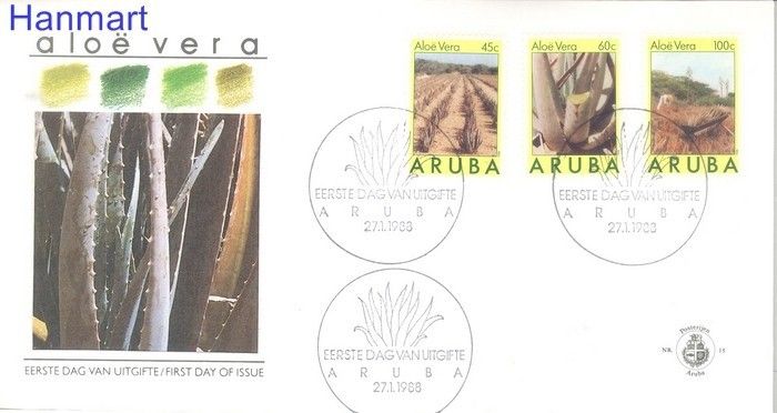 Znaczek Aruba 1988 Mi 37-39 FDC