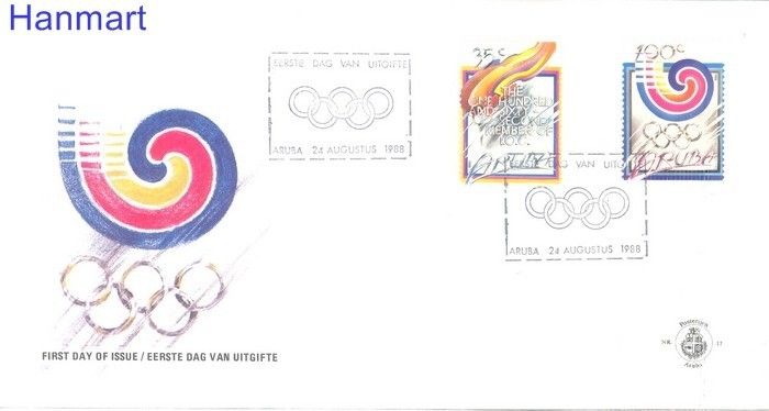 Znaczek Aruba 1988 Mi 49-50 FDC