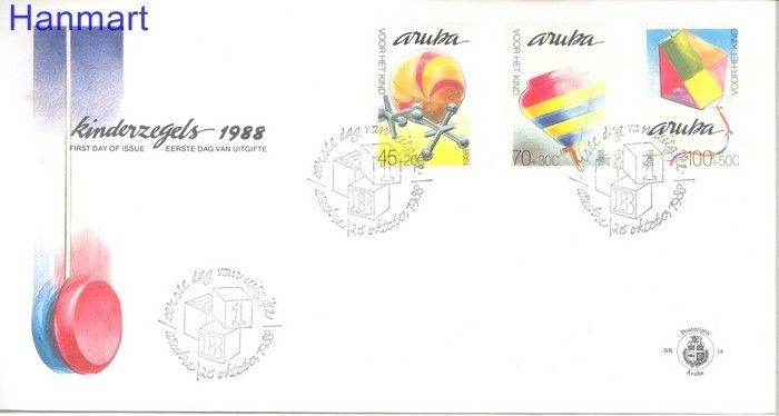 Znaczek Aruba 1988 Mi 51-53 FDC