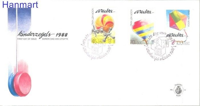 Znaczek Aruba 1988 Mi 51-53 FDC