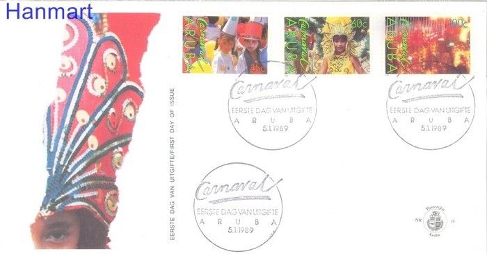 Znaczek Aruba 1989 Mi 54-56 FDC