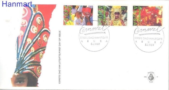 Znaczek Aruba 1989 Mi 54-56 FDC