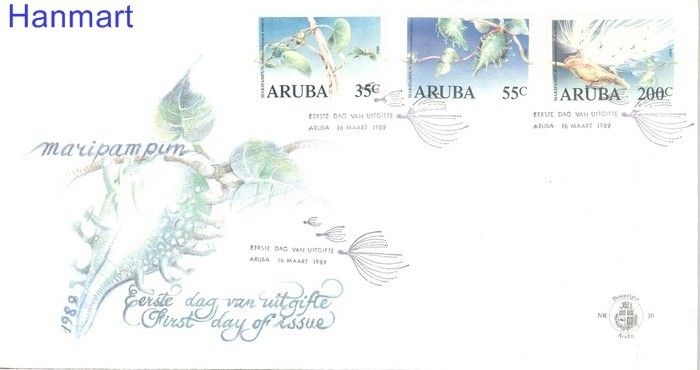 Znaczek Aruba 1989 Mi 57-59 FDC