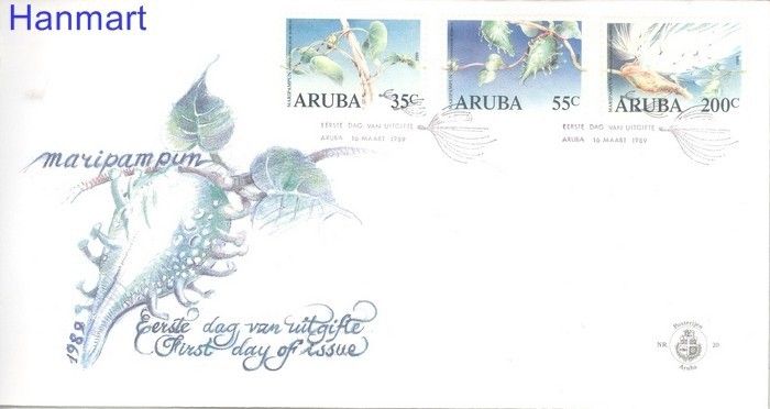 Znaczek Aruba 1989 Mi 57-59 FDC
