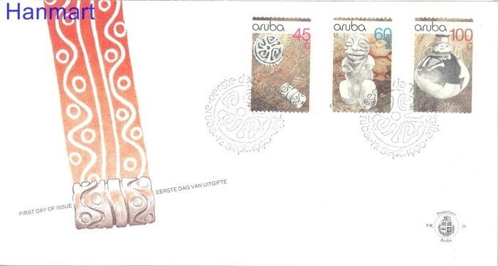 Znaczek Aruba 1990 Mi 80-82 FDC