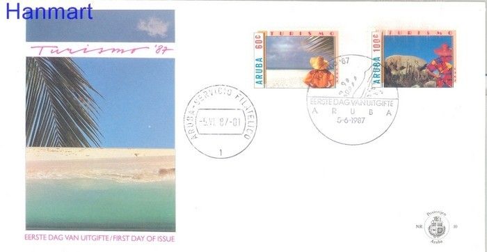 Znaczek Aruba 1987 Mi 32-33 FDC