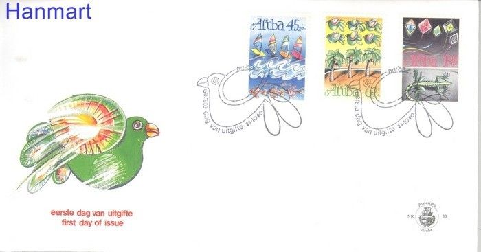 Znaczek Aruba 1990 Mi 83-85 FDC