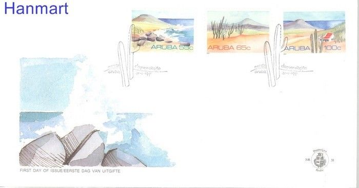 Znaczek Aruba 1991 Mi 86-88 FDC