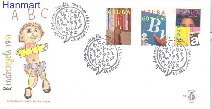 Znaczek Aruba 1991 Mi 97-99 FDC