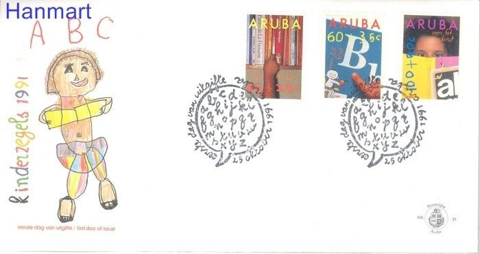 Znaczek Aruba 1991 Mi 97-99 FDC