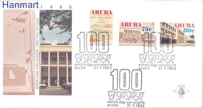 Znaczek Aruba 1992 Mi 103-105 FDC