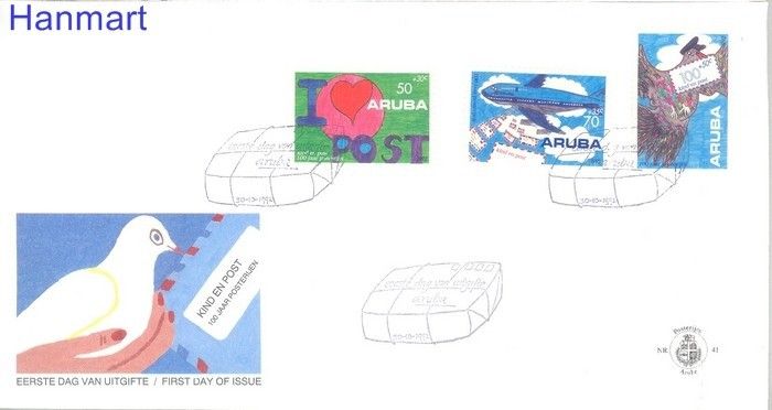 Znaczek Aruba 1992 Mi 113-115 FDC