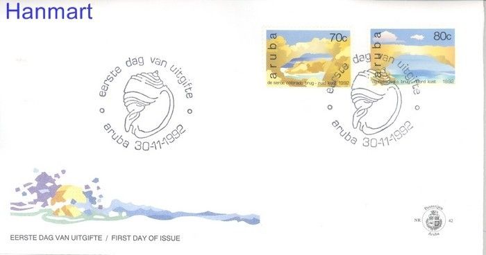 Znaczek Aruba 1992 Mi 116-117 FDC