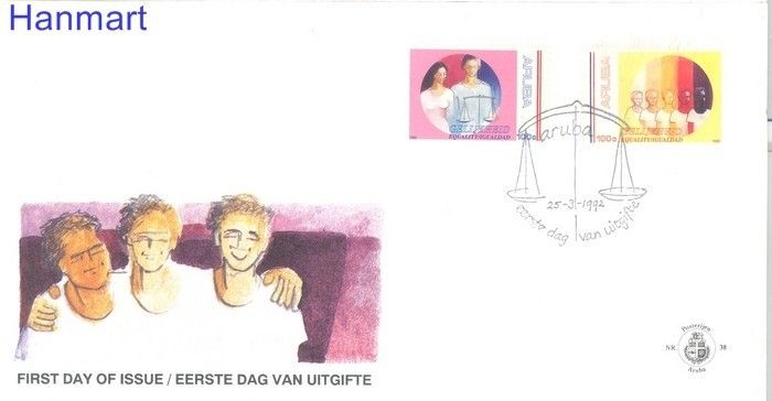 Znaczek Aruba 1992 Mi 106-107 FDC