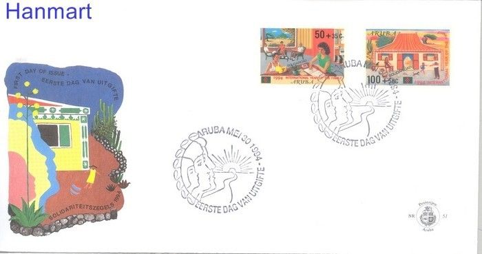 Znaczek Aruba 1994 Mi 140-141 FDC