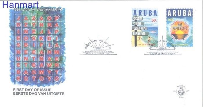 Znaczek Aruba 1997 Mi 188-189 FDC