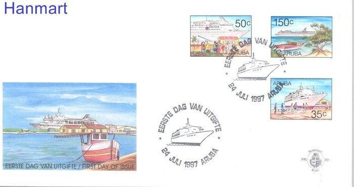 Znaczek Aruba 1997 Mi 205-207 FDC