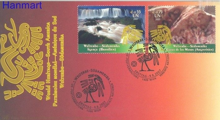 Znaczek Narody Zjednoczone Wiedeń 2007 Mi 504-505 FDC