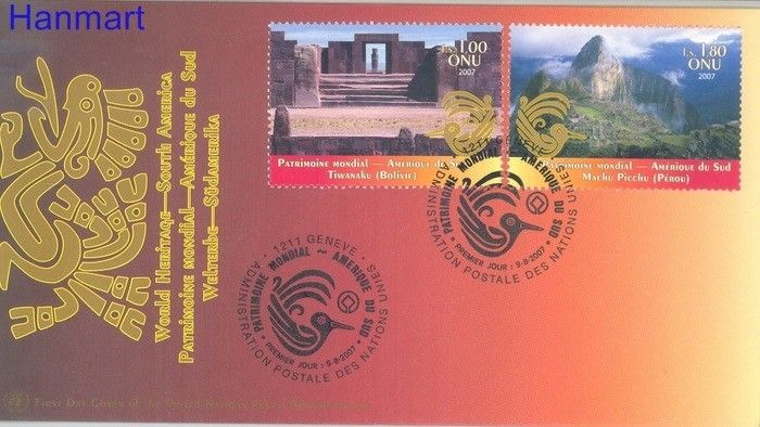 Znaczek Narody Zjednoczone Genewa 2007 Mi 575-576 FDC