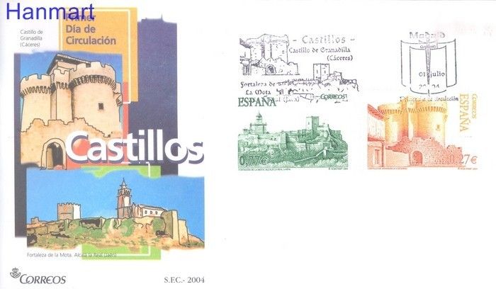 Znaczek Hiszpania 2004 Mi 3971-3972 FDC