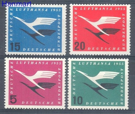 Znaczek Niemcy 1955 Mi 205-208 Czyste **
