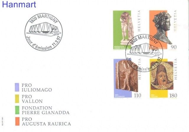 Znaczek Szwajcaria 1997 Mi 1605-1608 FDC