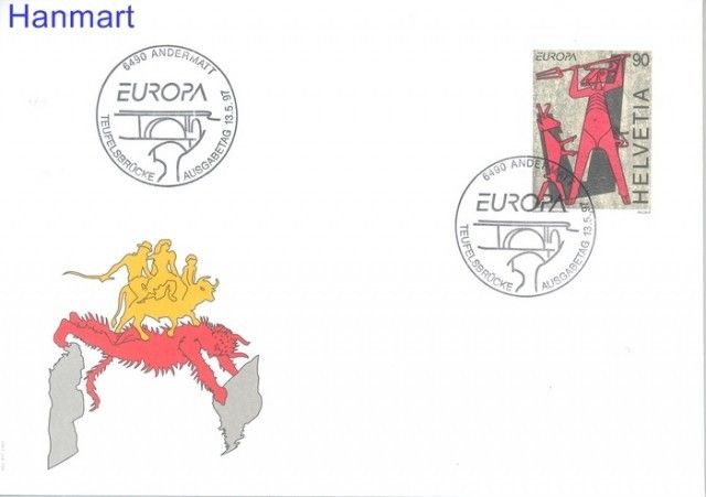 Znaczek Szwajcaria 1997 Mi 1615 FDC