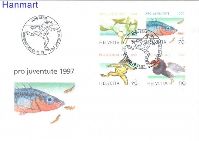 Znaczek Szwajcaria 1997 Mi 1629-1632 FDC