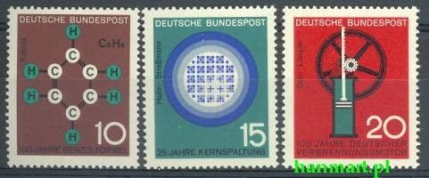 Znaczek Niemcy 1964 Mi 440-442 Czyste **