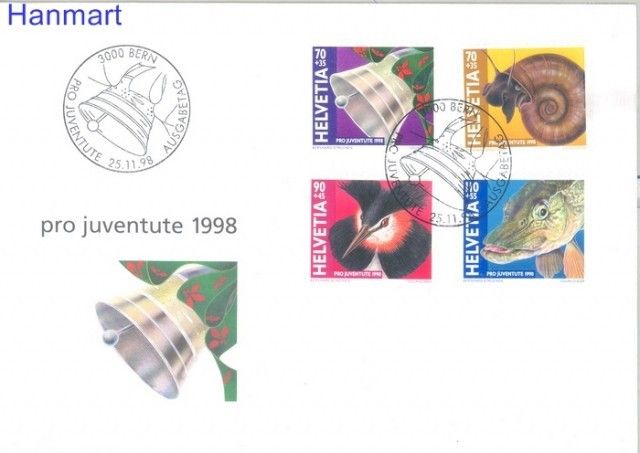 Znaczek Szwajcaria 1998 Mi 1663-1666 FDC