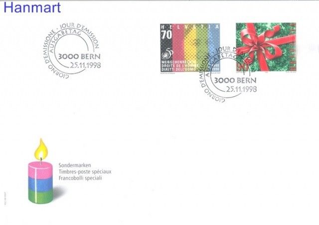 Znaczek Szwajcaria 1998 Mi 1670-1671 FDC