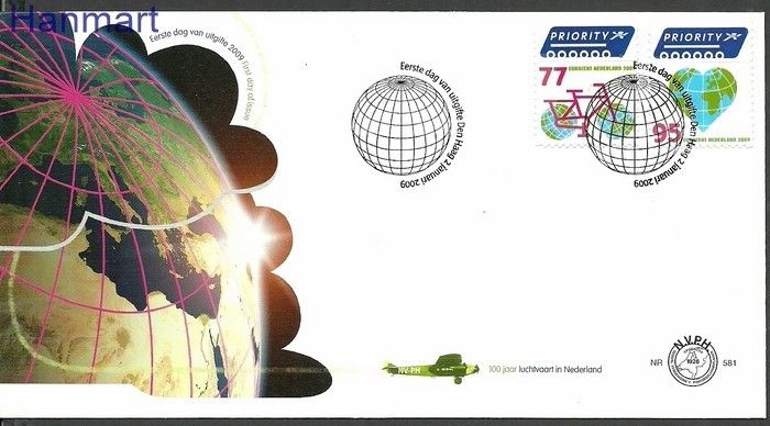 Znaczek Holandia 2009 Mi 2633-2634 FDC