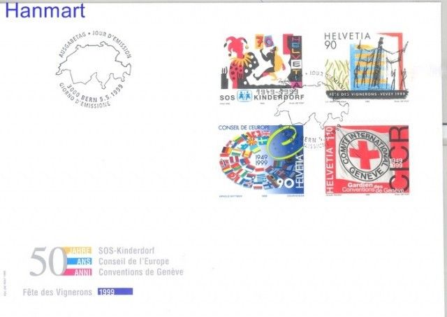 Znaczek Szwajcaria 1999 Mi 1686-1689 FDC