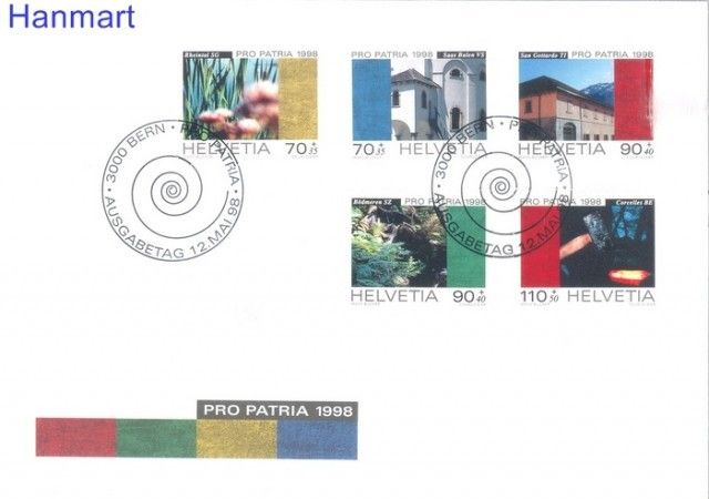 Znaczek Szwajcaria 1998 Mi 1649-1653 FDC