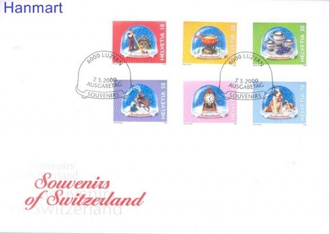 Znaczek Szwajcaria 2000 Mi 1709-1714 FDC