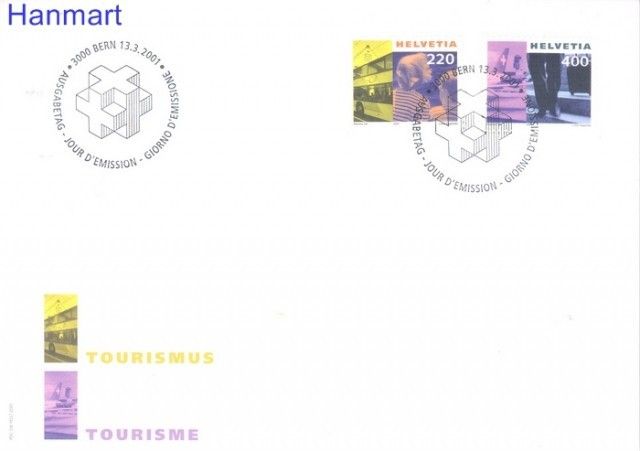 Znaczek Szwajcaria 2001 Mi 1751-1752 FDC
