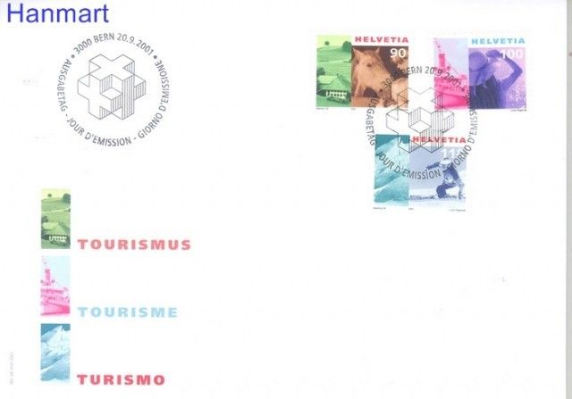 Znaczek Szwajcaria 2001 Mi 1769-1771 FDC