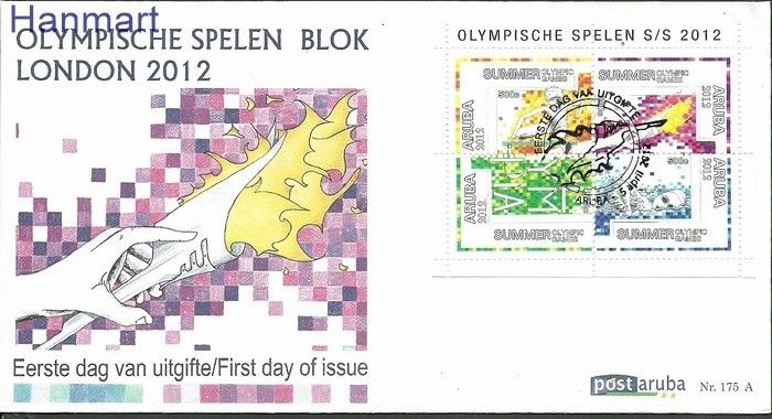 Znaczek Aruba 2012 Mi bl 15 FDC