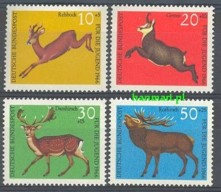 Znaczek Niemcy 1966 Mi 511-514 Czyste **