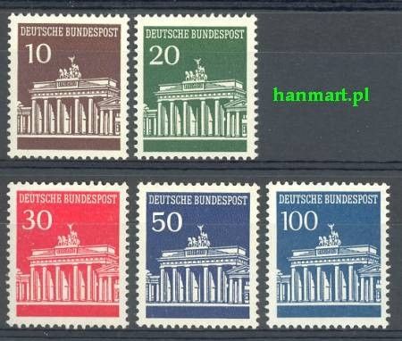Niemcy 1966 Mi 506-510 Czyste **