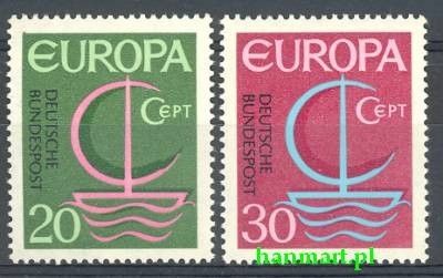 Znaczek Niemcy 1966 Mi 519-520 Czyste **