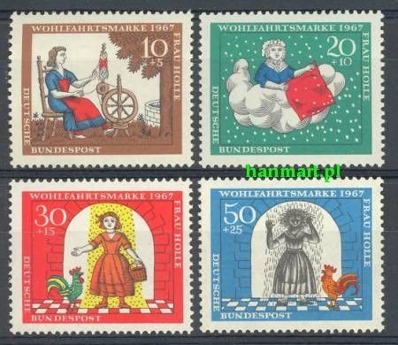 Znaczek Niemcy 1967 Mi 538-541 Czyste **