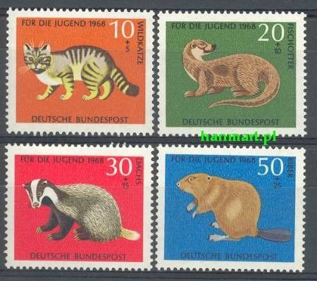 Znaczek Niemcy 1968 Mi 549-552 Czyste **