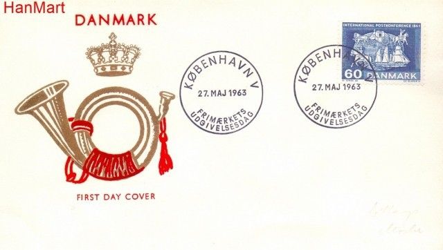 Znaczek Dania 1963 Mi 414 FDC